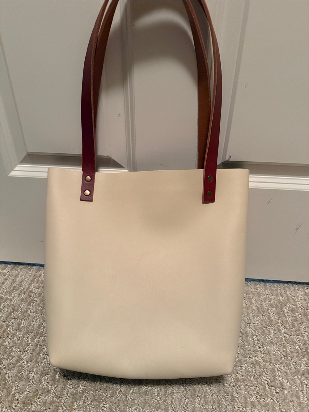 Bone Colored Small Tote - Picture 2 of 4